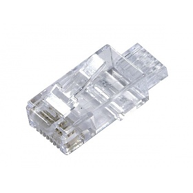 Wtyk RJ-45, 8p8c, kat6, na przewód okrągły, drut, UTP