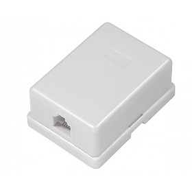 Puszka natynkowa PN2-6 ze złączem żeńskim 6p6c (midi)