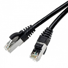 Patchcord FTP, kat5e, 1,5m, czarny, LSOH/LSZH