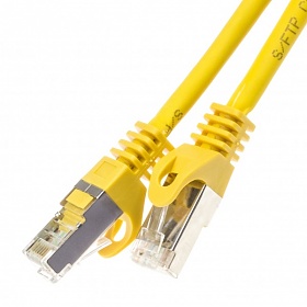 Patchcord S/FTP kat.6A, 5,0m, żółty