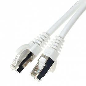 Patchcord FTP-K6, 10m, biały