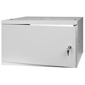 Szafa rack 4U, wisząca, 19", 350mm dł., drzwi metalowe, do montażu