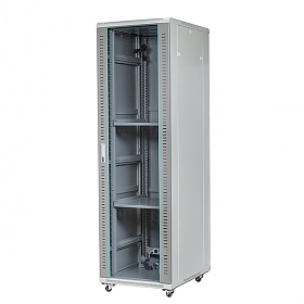 Szafa rack 42U, 19", 800mm gl., drzwi szklane