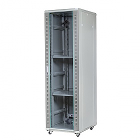 Szafa serwerowa 42U, rack 19", 2000x600x800mm, drzwi szklane