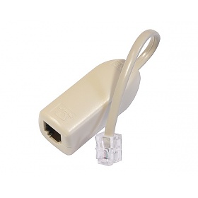 Mikrofiltr ADSL złącze męskie 6p2c na złącze żeńskie 6p2c