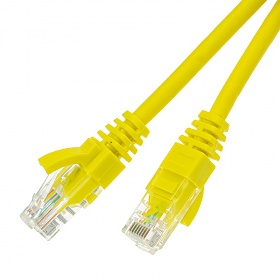 Patchcord UTP-K5e; 25,0 m; żółty