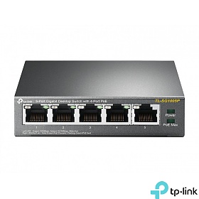 TP-Link TL-SG1005P, Switch niezarządzalny, 5x 10/100/1000 RJ-45, PoE