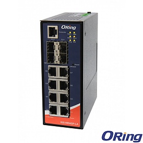 ORing IGS-9084GP-LA, Switch zarządzalny, 8x 10/1000 RJ-45 + 4 sloty SFP / RJ-45, O/Open-Ring <30ms, obudowa slim 