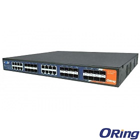 ORing RGS-9168GCP-E-EU, Switch przemysłowy zarządzalny, 16 slotów COMBO SFP / RJ-45 + 8 slotów SFP, O/Open-Ring <30ms
