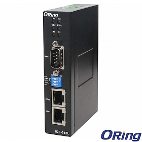 ORing IDS-312L, Przemysowy serwer portw szeregowych, 1x RS-232/422/485 + 2x 10/100 RJ-45 (LAN)
