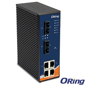 IES-2042FX-MM-SC, Switch przemysłowy inteligentny, DIN, 4x 10/100 RJ-45 + 2x 100 MM SC, O-Ring <10ms 