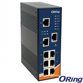 IES-3080, Switch przemysłowy zarządzalny, DIN, 8x 10/100 RJ-45, O/Open-Ring <10ms 