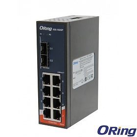 Switch niezarządzalny, 8x 10/1000 RJ-45 + 2x 1000 SFP (ORing IGS-182GP)