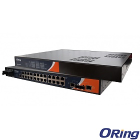 ORing RES-P9242GCL-HV, Switch zarządzalny, przemysłowy, 24x 10/100 RJ-45 + 2 sloty SFP, O/Open-Ring <30ms