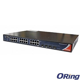 ORing RGS-92222GCP-NP, Switch zarzdzalny, przemysowy, 22x 10/1000 RJ-45 + 2 sloty COMBO SFP / RJ-45 + 2 sloty SFP, O/Open-Ring <30ms