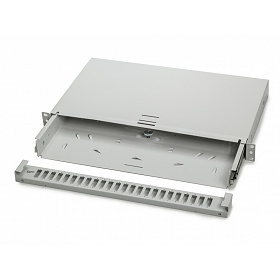Przełącznica światłowodowa 19" 1U, 24x SC duplex, bez adapterów, teleskopowa