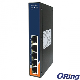 IES-1050A, Switch przemysłowy niezarządzalny, DIN, 5x 10/100 RJ-45, obudowa slim 