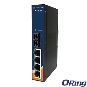IES-1041FX-MM-SC, Switch przemysłowy niezarządzalny, DIN, 4x 10/100 RJ-45 + 1x 100 MM SC, obudowa slim 