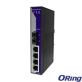IES-1041FX-SS-SC, Switch przemysłowy niezarządzalny, DIN, 4x 10/100 RJ-45 + 1x 100 SM SC, obudowa slim 