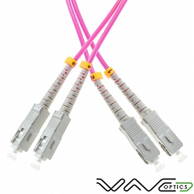 Patchcord SC/UPC-SC/UPC, MM, 50/125, dupleks, włókno OM4, 3 m