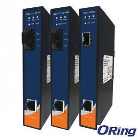 IGMC-1011GF-MM-SC, Media konwerter przemysłowy, DIN, 1x 10/1000TX (RJ-45) + 1x 1000FX (MM SC) 