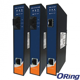 IGMC-1011GF-MM-SC, Media konwerter przemysowy, DIN, 1x 10/1000TX (RJ-45) + 1x 1000FX (MM SC) 