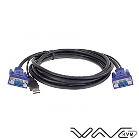 Przycze KVM, Wave KVM, combo (PS/2 + USB), 3,0 m