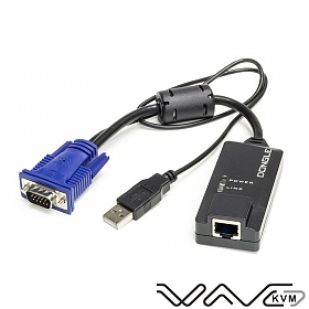 KVM adapter, Wave KVM, RJ-45 na USB+VGA , kat.5 (WK-C5USB)