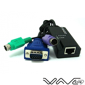 KVM adapter, Wave KVM, RJ-45 na PS/2+VGA , kat.5 (WK-C5PS2)