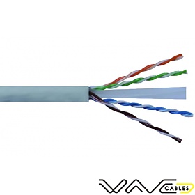 Kabel UTP, skrętka, kat6, linka, wewnętrzny, szary, 4x2x24 AWG, 305m
