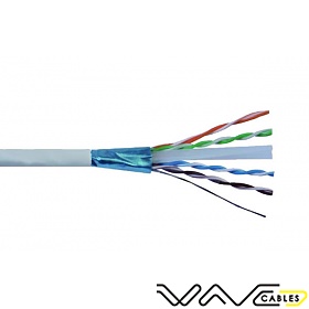 Kabel skrtka FTP (F/UTP), kat6, wewntrzny, szary, LSOH/LSZH, 4x2x26 AWG, 305m, linka