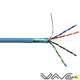 Kabel skretka FTP (F/UTP), kat6, wewntrzny, niebieski, LSOH/LSZH, 4x2x26 AWG, 305m, linka
