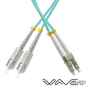 Patchcord SC/UPC-LC/UPC, MM, 50/125, dupleks, włókno OM3, 5 m