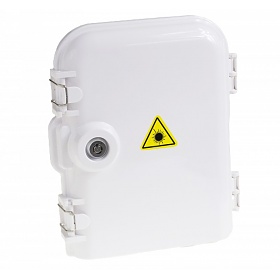 Przełącznica FTTH, IP65, 8x SC simplex, bez adapterów, zamykana na klucz (245x205x65mm)