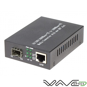 Media konwerter SFP 10/100/1000M RJ-45/slot SFP 100/1000M (Wave Optics WO-KGA-SFP)