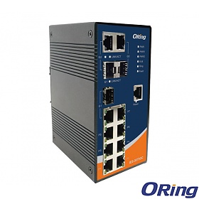 IES-3073GC, Switch przemysłowy zarządzalny, DIN, 7x10/100 RJ-45 + 3 sloty SFP / RJ-45, O/Open-Ring <10ms 