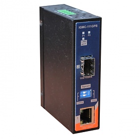 IGMC-111GPB, Media konwerter przemysowy, DIN, 1x 100/1000TX (RJ-45) + 1x 100/1000FX (SFP) 