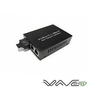 Media konwerter światłowodowy 2x10/100M RJ-45/SC, MM 1310nm, 2km