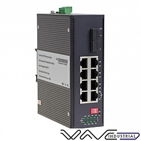 Switch przemysłowy niezarządzalny 8x 100/1G RJ-45 PoE, 2x 1G SFP (Wave Industrial WO-IS-M2GF8GT-8POE)