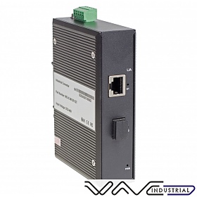 Konwerter przemysowy 1x 100/1000TX (RJ-45) + 1x 1000FX (SFP) (Wave Industrial WO-IC-M1GF1GT)