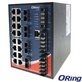 IGS-P9164GC-HV, Switch przemysłowy zarządzalny, DIN, 16x 10/1000 RJ-45 + 4x100/1000 SFP z DDM, O/Open-Ring <20ms