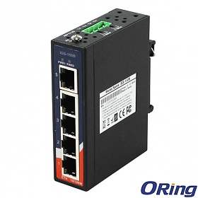 IGS-150B, Switch przemysłowy niezarządzalny, DIN, 5x 10/1000 RJ-45, obudowa slim