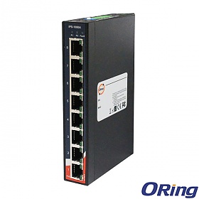 IPS-1080A, Switch przemysowy niezarzdzalny, DIN, 8x 10/100 RJ-45 PoE, obudowa slim