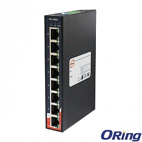 IPS-1080-24V, Switch przemysowy niezarzdzalny, DIN, 8x 10/100 RJ-45 PoE, obudowa slim