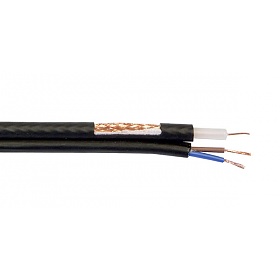 Kabel koncentryczny XAp RG59 żelowany + 2 żyły zasilające/sterujące 0,75mm2; 100m