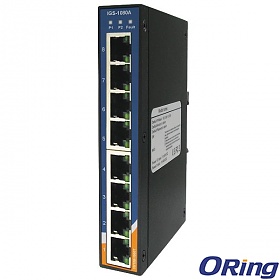 IGS-1080A, Switch przemysowy niezarzdzalny, DIN, 8x 10/1000 RJ-45, obudowa slim 