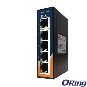 IES-150B, Switch przemysłowy niezarządzalny, DIN, 5x 10/100 RJ-45, obudowa slim 