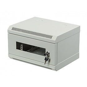 Szafa rack 4U, wisząca, 10 cali, 280mm gł., drzwi szklane