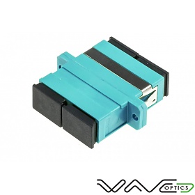 Adapter światłowodowy SC/UPC duplex, OM3, wielomodowy