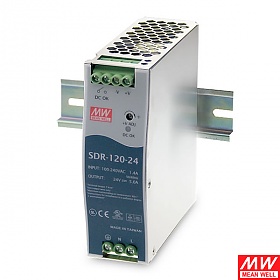 Mean Well SDR-120-48 Zasilacz przemysłowy 120W 48VDC, DIN TS35, P.F.C.